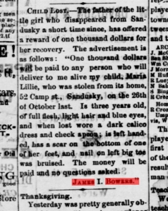Newsartcle child lost